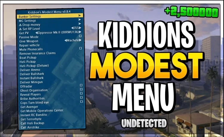 GTA V Kiddions Modest Menu v0.9.1 – NEW UPDATED Kiddion’s Mod Menu