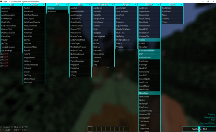 Unleash Your Minecraft Skills with Catalyst Client Hack - v1.10.1 for MC 1.12.2
