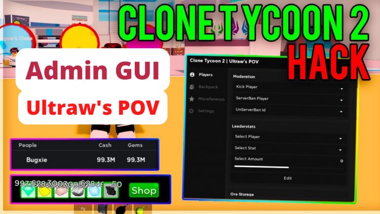 Clone Tycoon 2 ADMIN GUI - Ultraw's POV