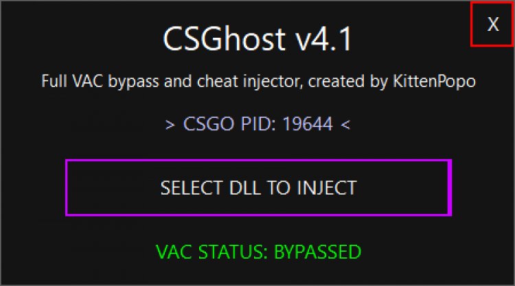 CSGhost injector whit VAC Bypass